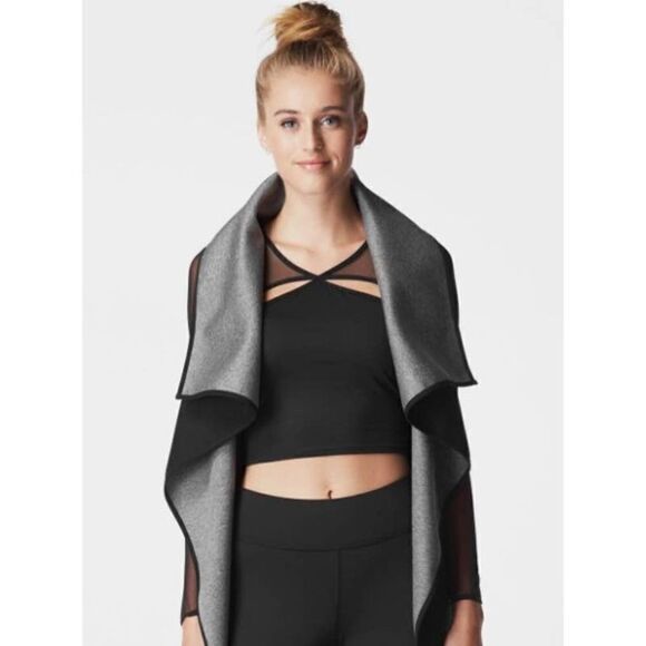 MICHI Revolver Reversible Wrap Vest, Gray/Black Sz. M - Picture 1 of 8